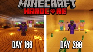 Surviving 200 Days in HARDCORE Minecraft...