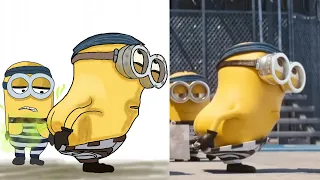 Disposable me 3 funny meme drawing - tones and i | minions in the jail - funny cartoon drawing 🤣