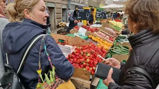 Bauernmarkt Leibnizgasse@1100. Bezirk in Wien Reumannplatz U1🇦🇹🇦🇹🇦🇹🐓🐟🍉🍌🥭🍎🍅🥒🧄🥕🍋