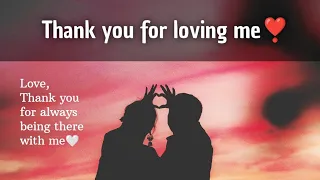 A Thank You Note To My Love❣️ @theinkedfeelings8131 | Love quotes | Thank you video for lover