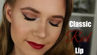 Classic red lip makeup tutorial