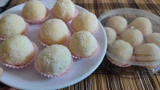 3 INGREDIENTS MILKBALLS! || CONDENSED MILK COCONUT BALLS