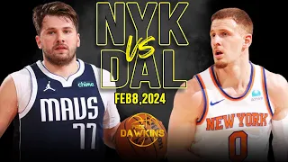 New York Knicks vs Dallas Mavericks Full Game Highlights | February 8, 2024 | FreeDawkins