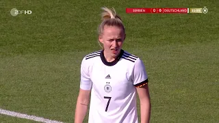 Frauenfussball WM 2023 Quali  Serbien   Deutschland 1  Halbzeit