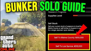 How to Make Millions With Bunker Solo In GTA 5 Online! (Solo Money Guide)