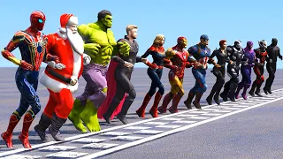 Tous les super-héros Défi de course Iron Spider, Black Panther, Iron Man, Hulk, Captain Marvel GTA 5