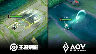 AOV x HOK : Skin Effects Comparison ( Butterfly, Luna )