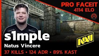 s1mple NAVI 37 KILLS ON FACEIT🔥 (ANCIENT) FACEIT LVL 10 / CSGO POV / Aug 22, 2023