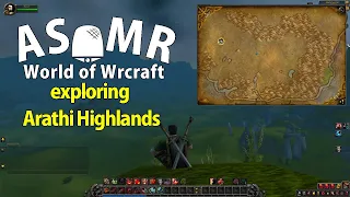 ASMR World of Warcraft Exploring Arathi Highlands | walking sounds, ambient atmosphere, light music