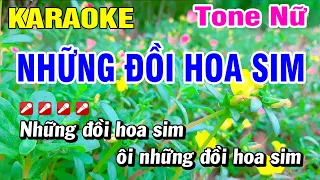 Karaoke Những Đồi Hoa Sim Nhạc Sống Tone Nữ | Hoài Phong Organ