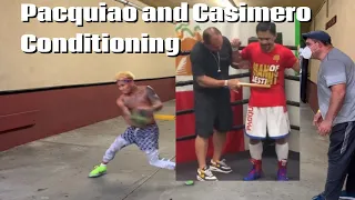 Manny Pacquiao and John Riel Casimero conditioning