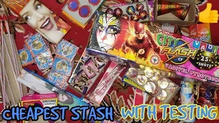 FIREWORKS STASH 2019 WITH TESTING 👍 | CHEAP DIWALI STASH 2019 | BEST BUY IN ₹1500 |