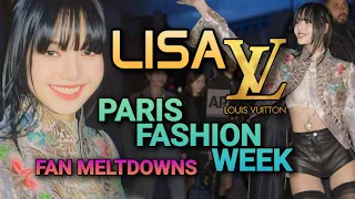 Lisa at Louis Vuitton Paris Fashion Week | Fan Meltdowns and Fancam