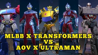 TRANSFORMERS VS ULTRAMAN SKIN EFFECT COMPARISON  - Arena Of Valor VS Mobile Legends Bang Bang