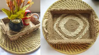 How to make Serving Tray with Jute Rope /Best Out of Waste /DIY Jute Rope Crafts #DIY #decoration