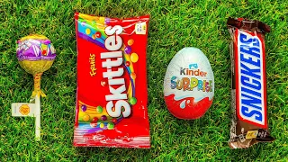 Unusually pleasant l Unpacking Kinder Egg SURPRISE l Snickers, Skittles and Chupa Chups, ASMR sounds