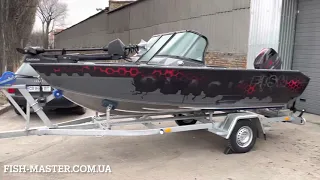 Лодка Finval 475 Evo + мотор Yamaha 70AETL + Электромотр Garmin Force. Оклейка корпуса. Fish-master