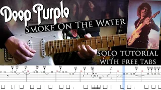 Deep Purple - Smoke On The Water guitar solo lesson (with tablatures and backing tracks)