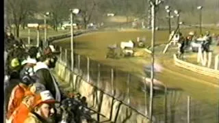 vintage 1985 sprint cars from Port Royal Speedway warm ups and  heat race action