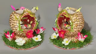 DIY Birds House With Pista Shell | DIY Birds Nest | Room Decoration Idea | DIY Pista Shell Crafts