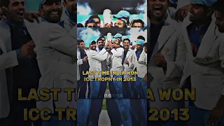 Last icc trophy in 2013 🥺 #teamindia #cricket