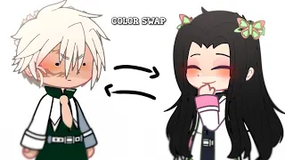 Demon slayer Popular ships swap colors...|| Gacha club || meme || Kny