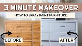 How to Spray Paint Furniture | 3 Minute Makeover