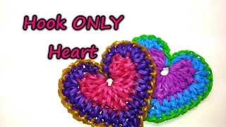 Hook ONLY Heart Tutorial by feelinspiffy (Rainbow Loom)