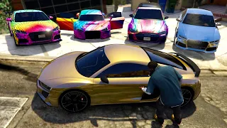 GTA 5 - Stealing Luxury Modified Audi Cars with Franklin! | (GTA V Real Life Cars #88)