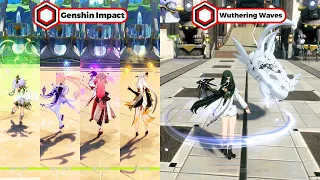 Genshin Impact Catalyst vs Wuthering Waves Catalyst! Gameplay Comparison