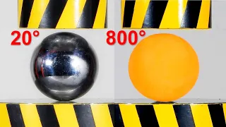 500 TON HYDRAULIC PRESS VS HOT STEEL BALL