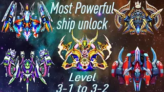 Space Shooter Galaxy Attack (Level 3-1 to 3-2) Most Powerful Ship All unlock f3 Earth Space