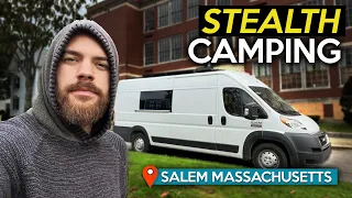 Vanlife Stealth City Camping in 🎃Salem for Halloween🎃