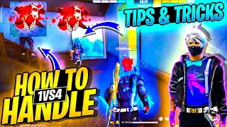 How to Handle 1vs4 situation in Clash Squad Rank Tips and Tricks | 1vs4 situation tips & tricks. 😎