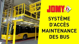 Plateforme d'accès en hauteur pour la maintenance des bus sur le toit | JOMY