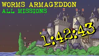 Worms Armageddon (PC) - All Missions speedrun in 1:42:43 (former WR)