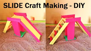 park model slide making craft ideas using cardboard | howtofunda | best out of waste