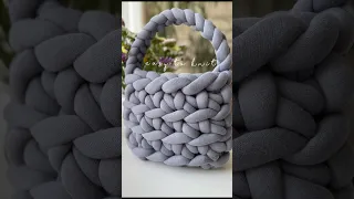 Сумка из толстой пряжи Marshmallow #knitting #knittingdesign #сумкаженская