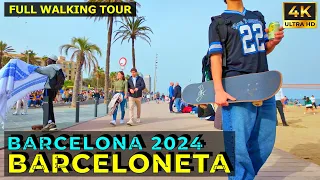 Barceloneta Beach Walk 2024: Relaxed Barcelona Beach Walking Tour Spring 2024