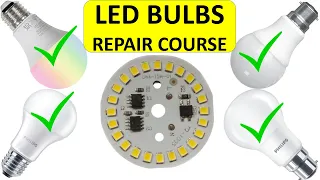 Led Bulbs Repair Course - Fix Led Lamp without soldering iron