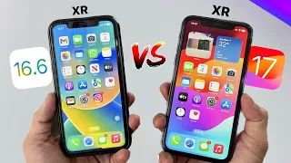 iOS 16.6 vs iOS 17 - iPhone XR vs iPhone XR Speed test + Comparison