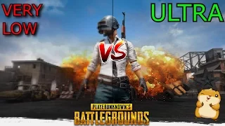 PLAYERUNKNOWN'S BATTLEGROUNDS - Уникальное сравнение графики! Ultra против Low в 4К.