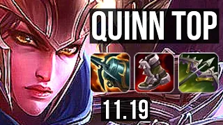 QUINN vs GNAR (TOP) | 66% winrate, 6 solo kills, Dominating | BR Diamond | v11.19