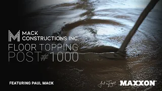 March 2023 Mack Constructions Inc. Gypcrete installation Self Leveling Topping