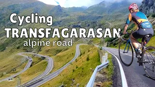Cycling Transfagarasan Road. Better than Stelvio : riding the best road in the world. North Side.