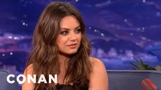 Mila Kunis Has A Badass Stare Of Doom | CONAN on TBS