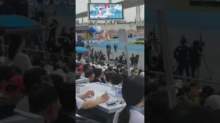 Manifestim paqe nga Korea e Jugut ne stadiumin olimpik