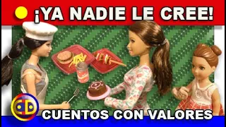 🔴🤷‍♀️La niña a la que ya no le creen por mentirosa (140) | Cuentos con barbie, valores, muñecas.