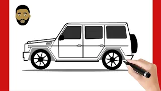 HOW TO DRAW MERCEDES BENZ CAR  G-WAGON SERIES