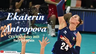 Ekaterina Antropova | Rising Star│17 points│Italy vs Spain │ CEV Women's Eurovolley 2023 Eight Final